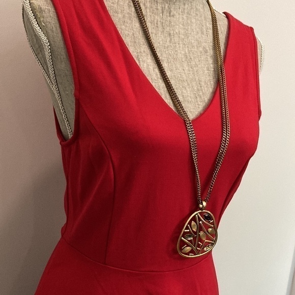 Black SWAN Red Fit an Eyelet Flare Sleeveless Dress Medium - Picture 9 of 11